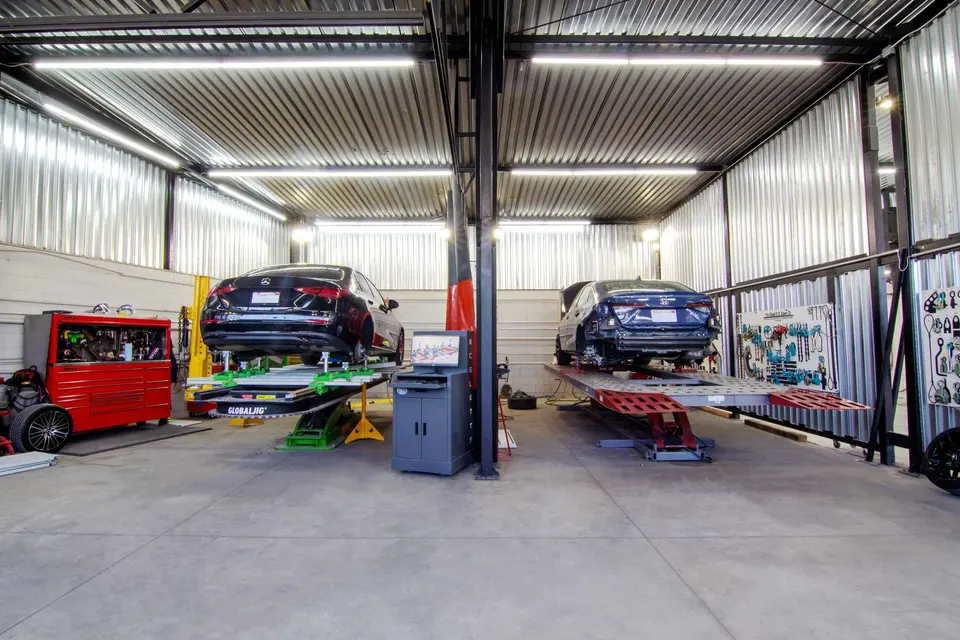 Frame and unibody repair stations at Energy Collision Center