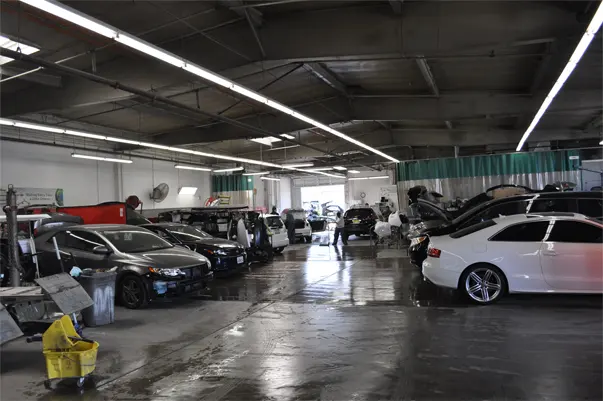 Repair floor inside Hi-Quality Auto Body