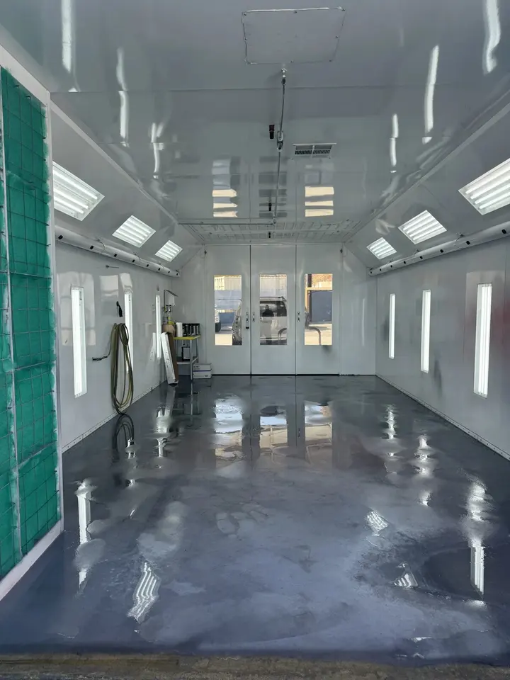 Paint booth at Lakeside Auto Center