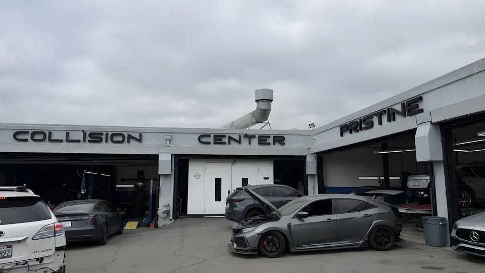 Storefront of Pristine Collision Center Montebello on W Beverly Blvd