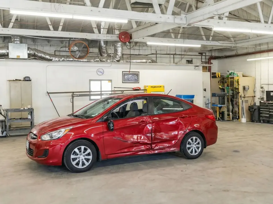 Before and after collision repair work at Renew Collision Center