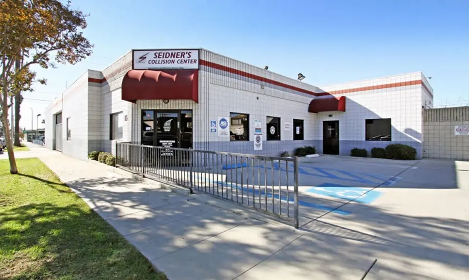 Front of Seidner's Collision Center on N Curtis Ave, Alhambra