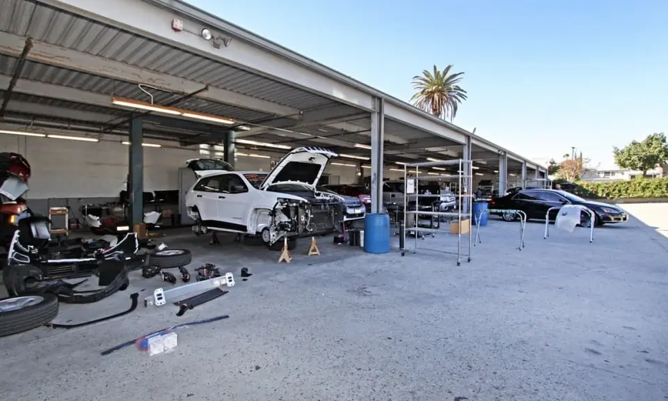Covered repair bays at Seidner's Alhambra