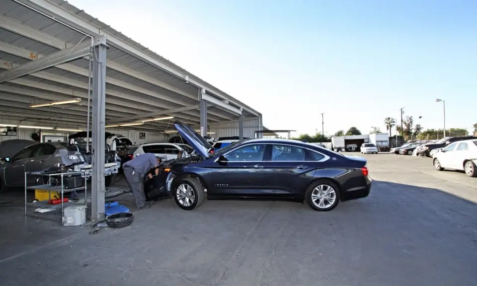 Covered repair area at Seidner's West Covina